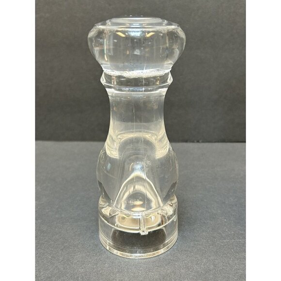 Mr Dudley Lucite Acrylic Salt and Pepper Mill Grinder Shaker Clear Mid Century - Picture 2 of 9